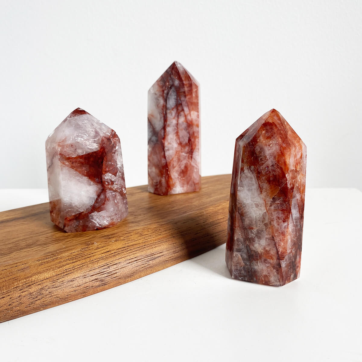 punta de cuarzo hematoide mediana