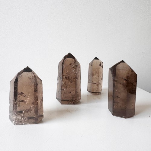 Punta de cuarzo ahumado mediana extra