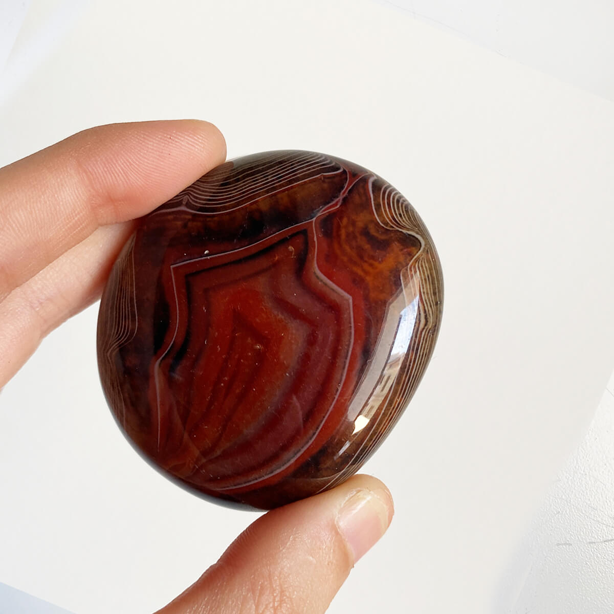 rodado de jaspe sardónice mediano