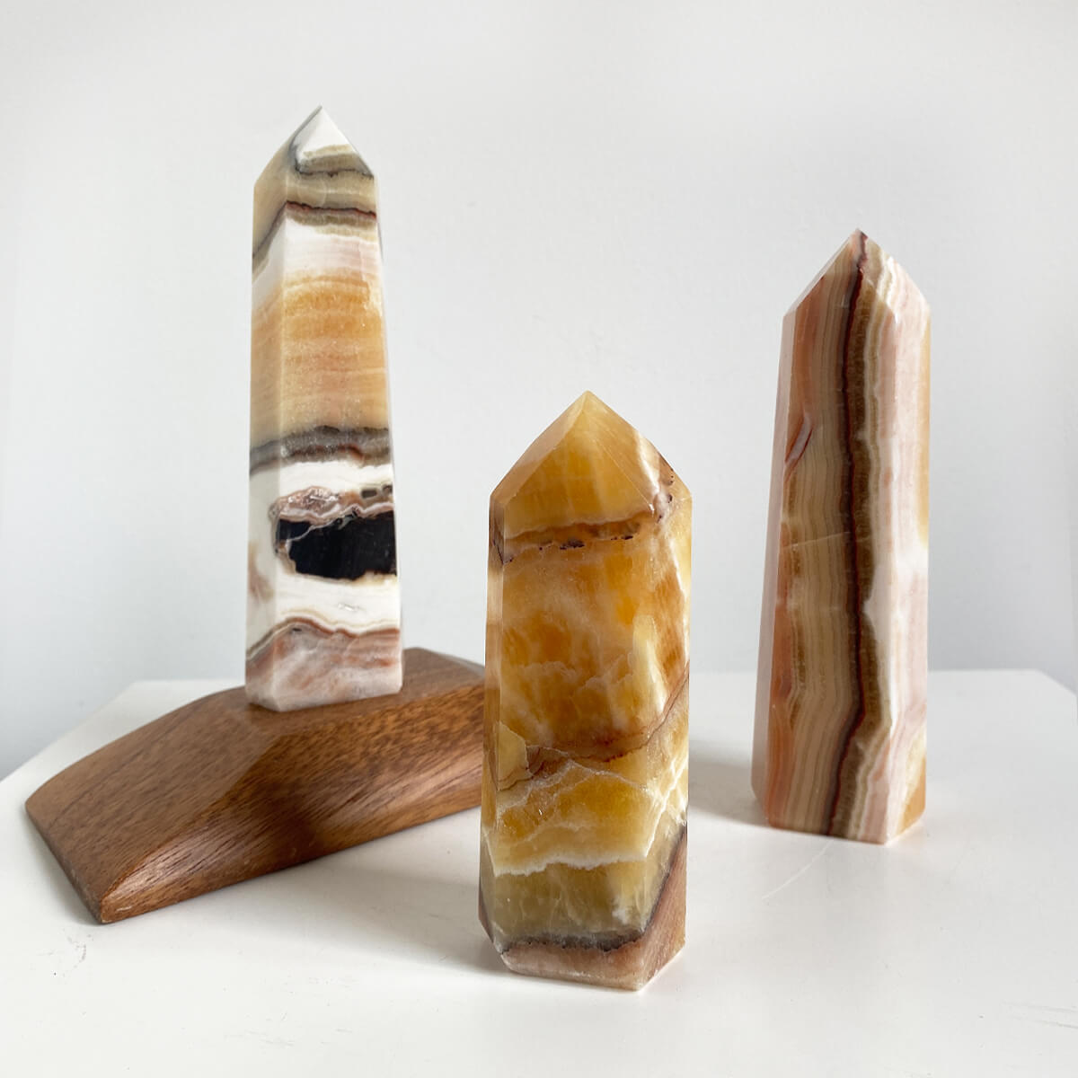 punta de calcita amarilla