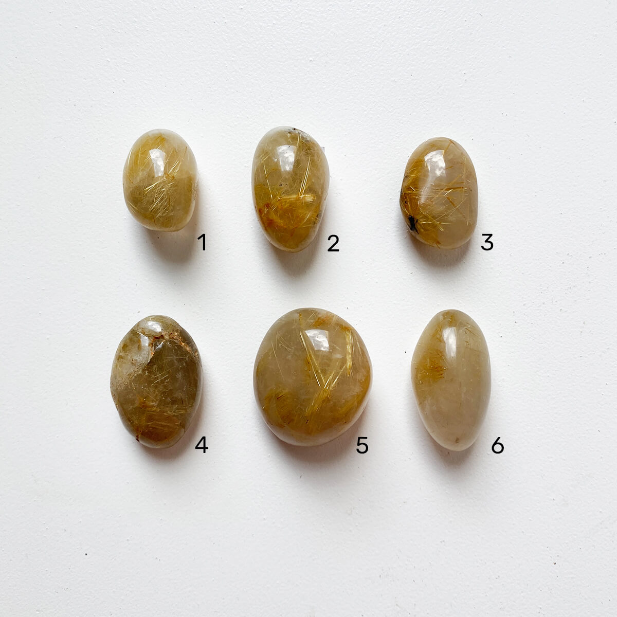 rodados de cuarzo rutilado pequeños