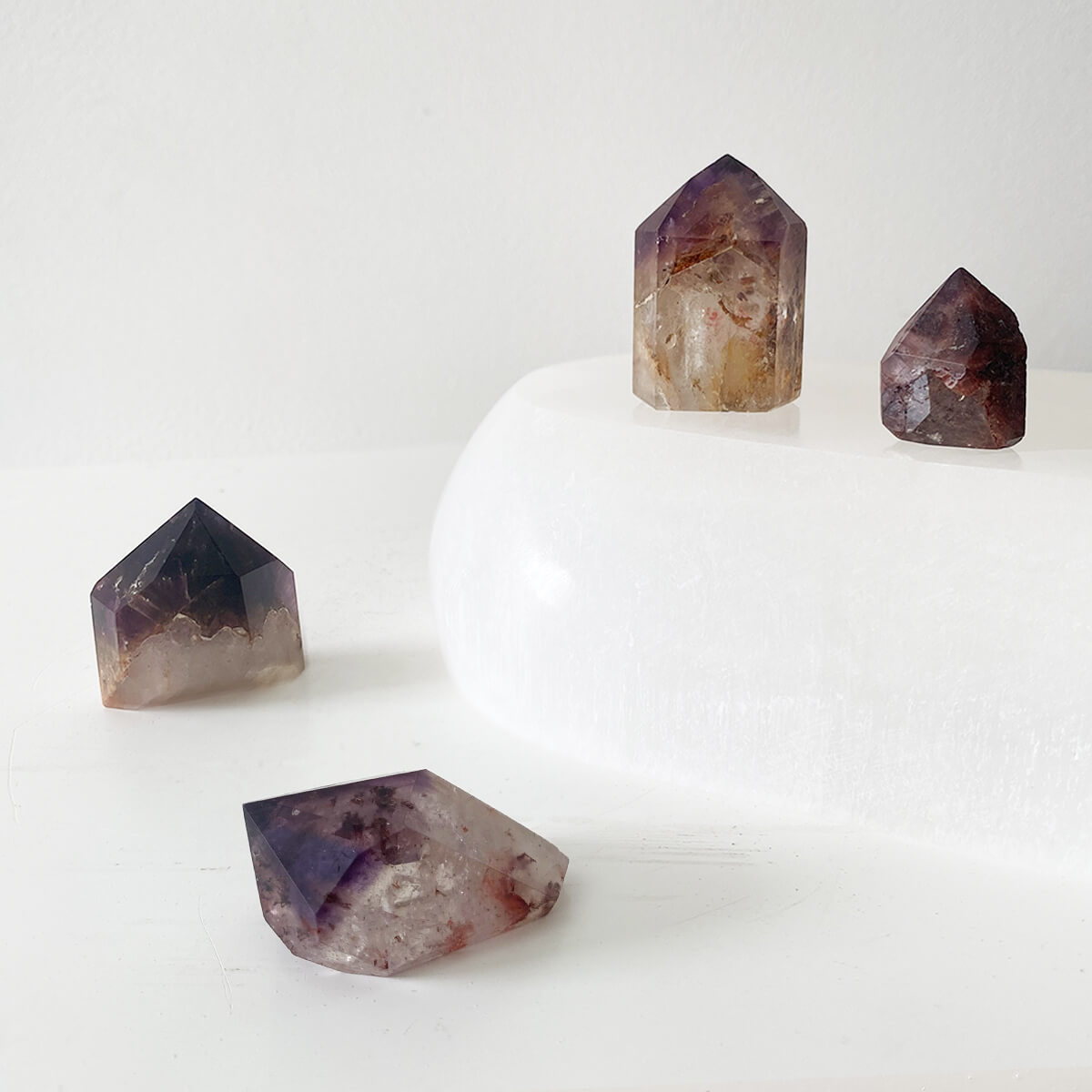 punta de cuarzo lemuriano super 7 pequeña