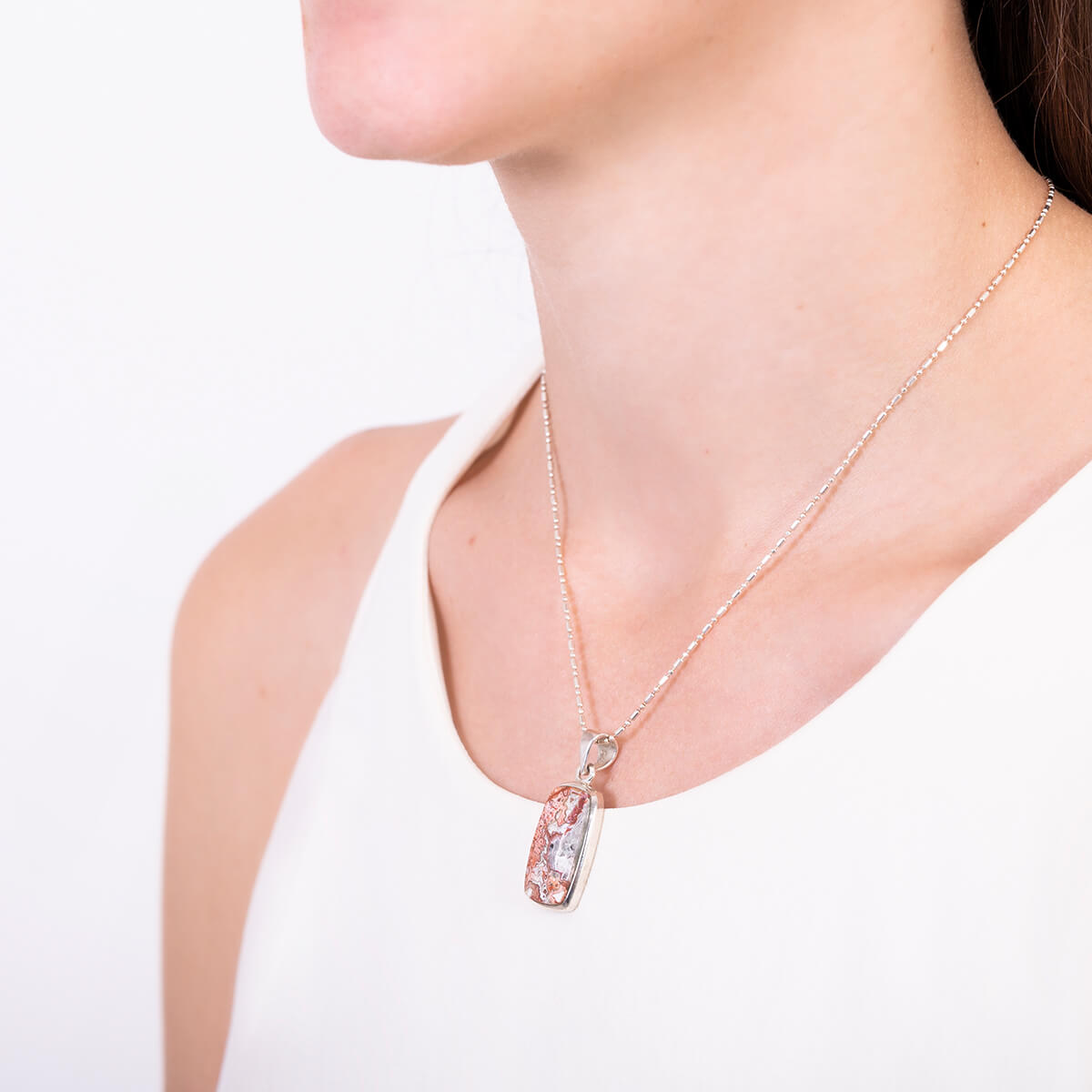 colgante de ágata crazy lace pequeño