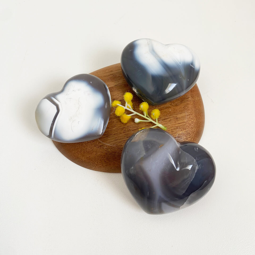 corazón de ágata orca