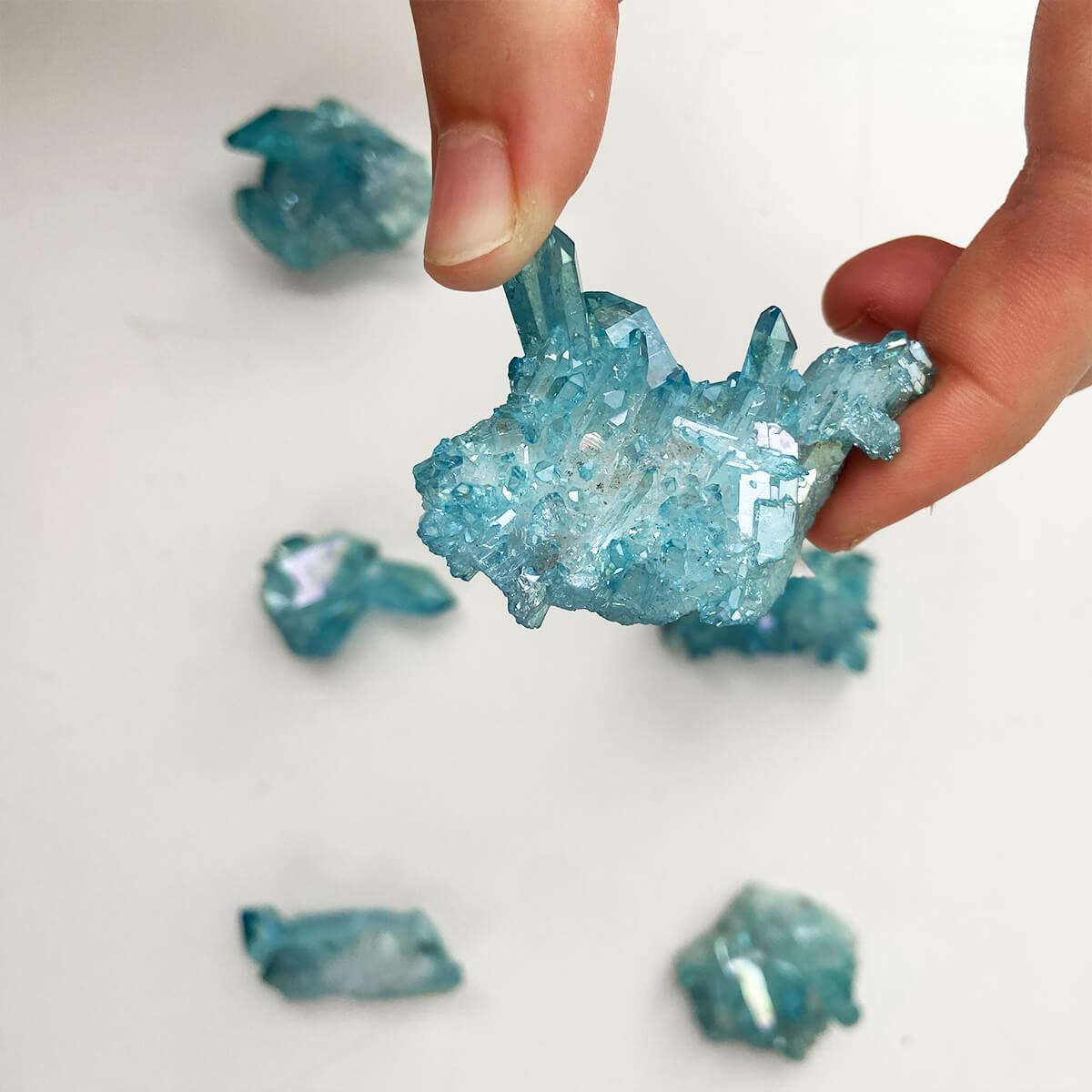 Drusa de cuarzo aqua aura pequeña