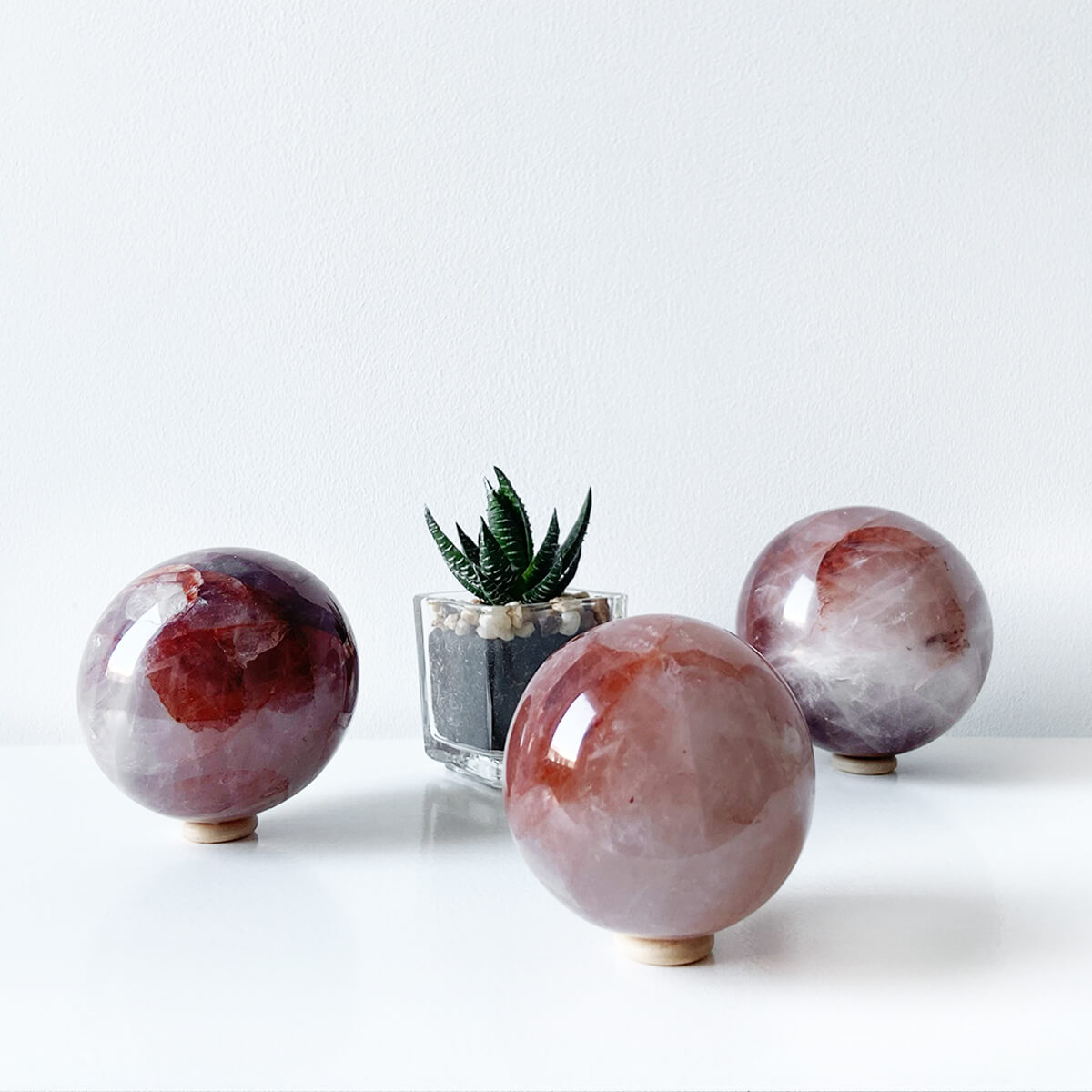 Esfera de cuarzo hematoide