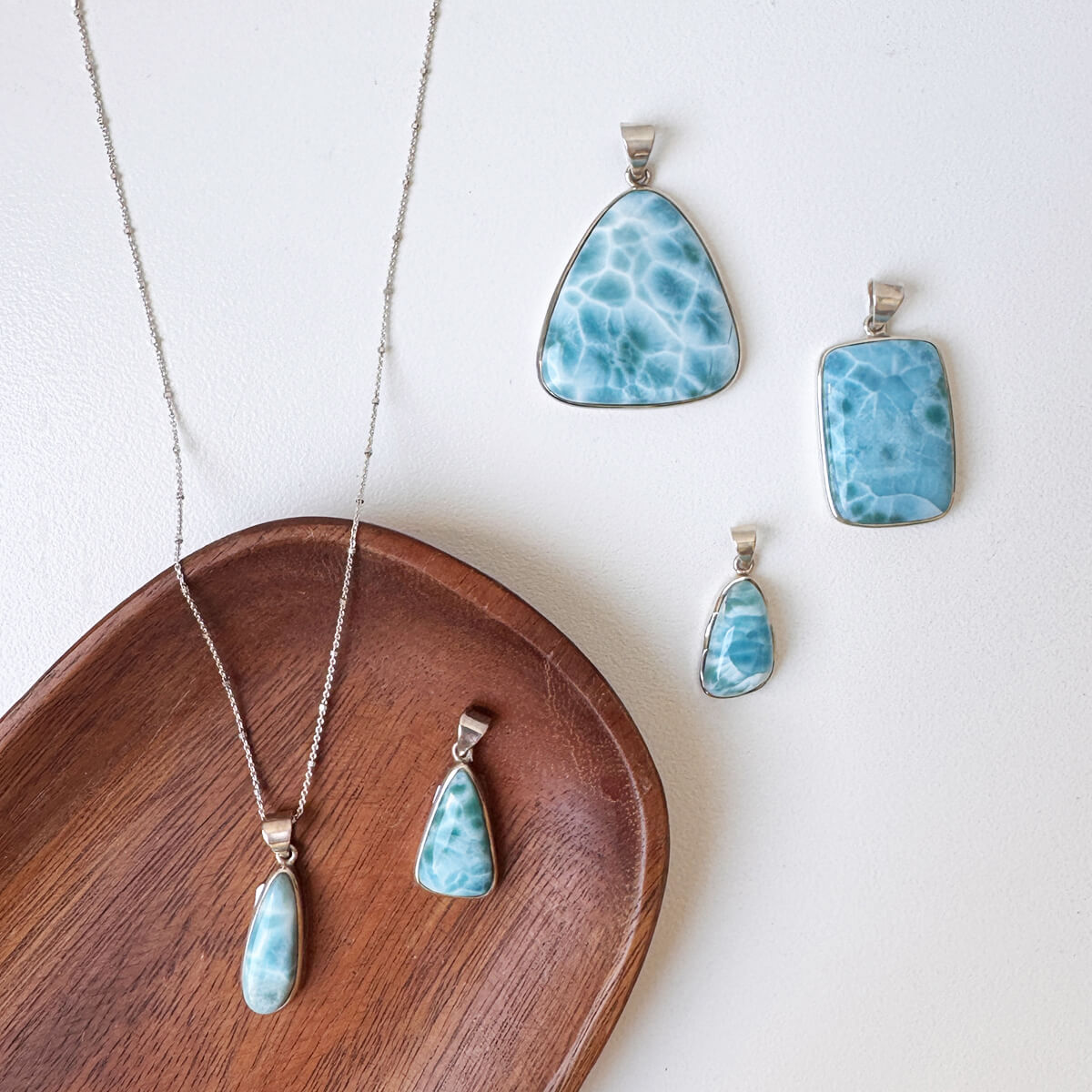 Colgante de larimar extra